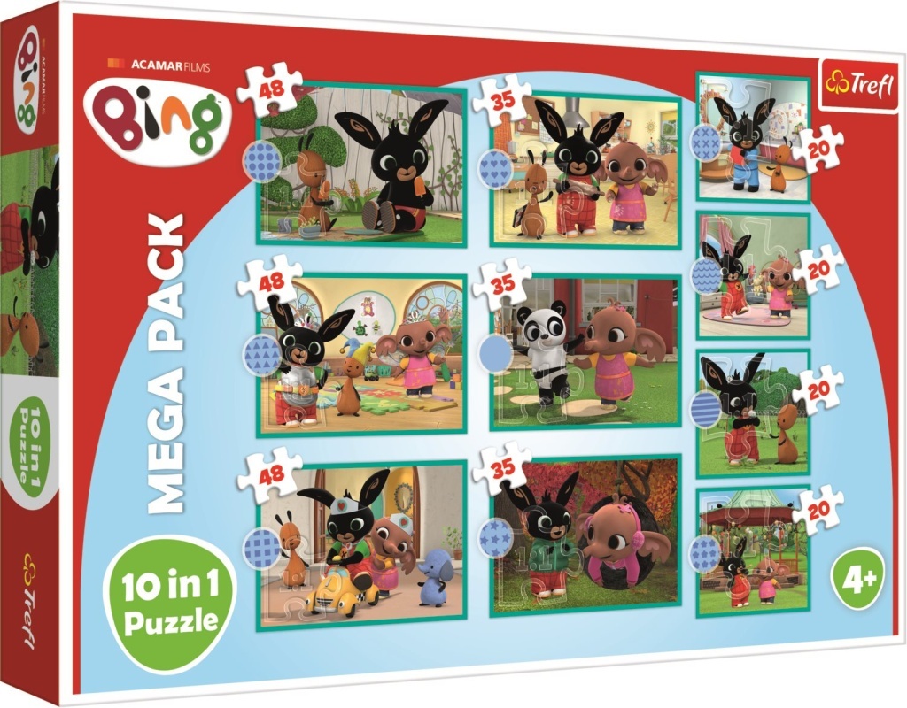 Puzzle Bing a přátelé MEGA PACK 10v1