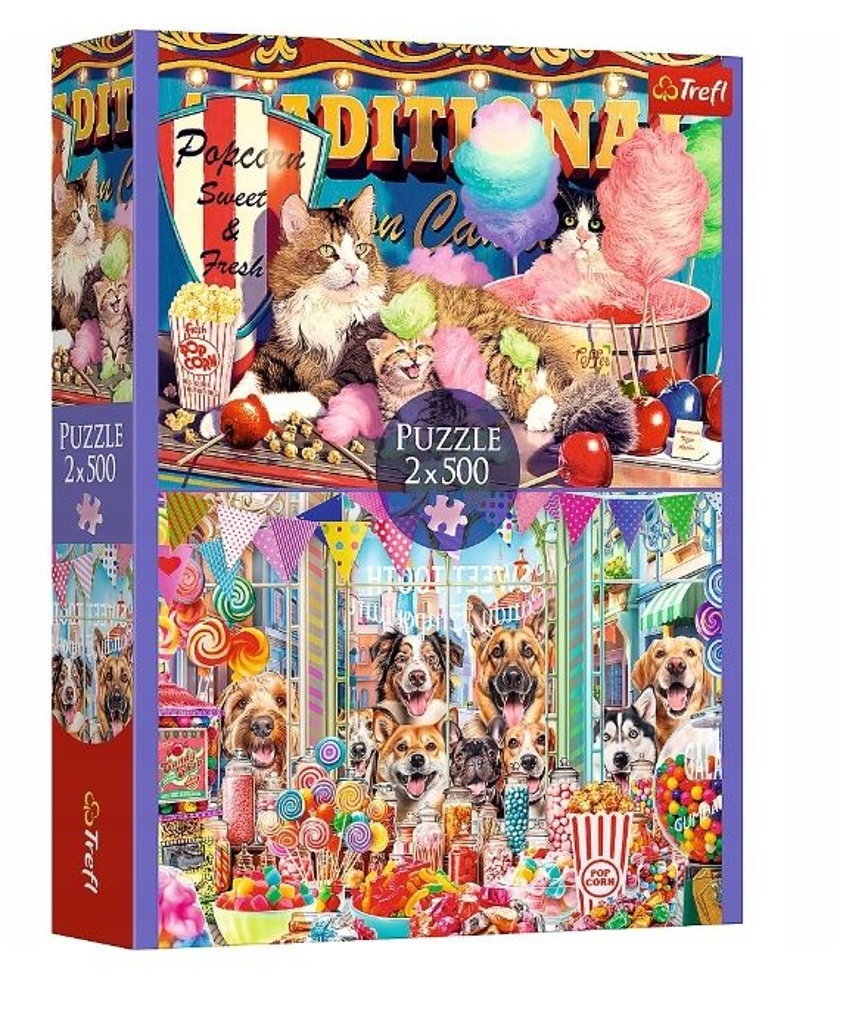 Puzzle Chlupatí přátelé (2x500 dílků)