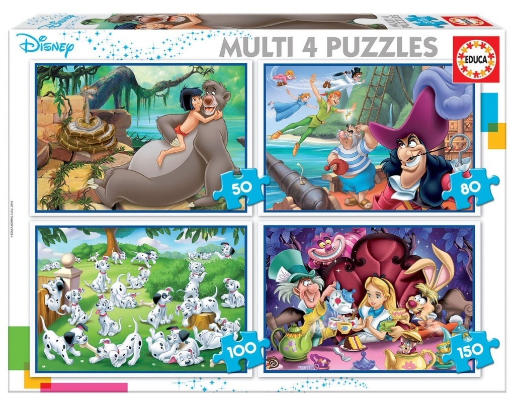 Puzzle Disney pohádky 4v1