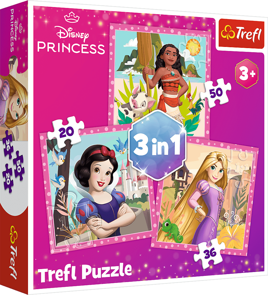 Puzzle Disney princezny 3v1
