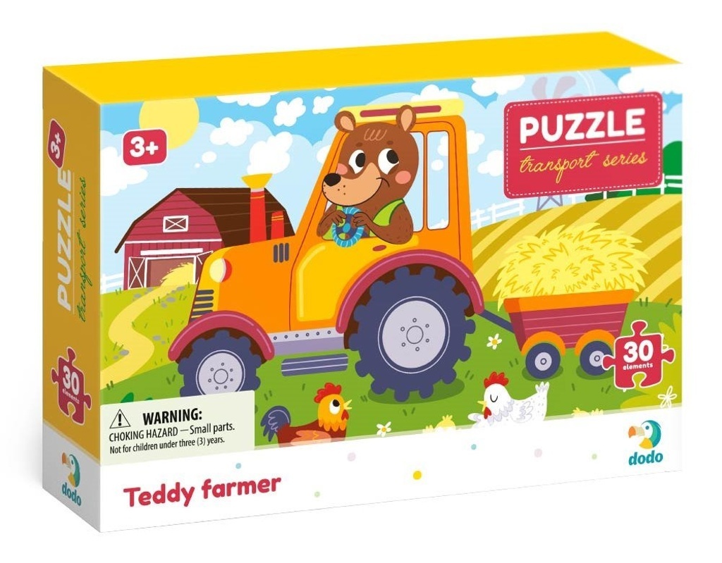 Puzzle Doprava: Farmář Teddy 30 dílků