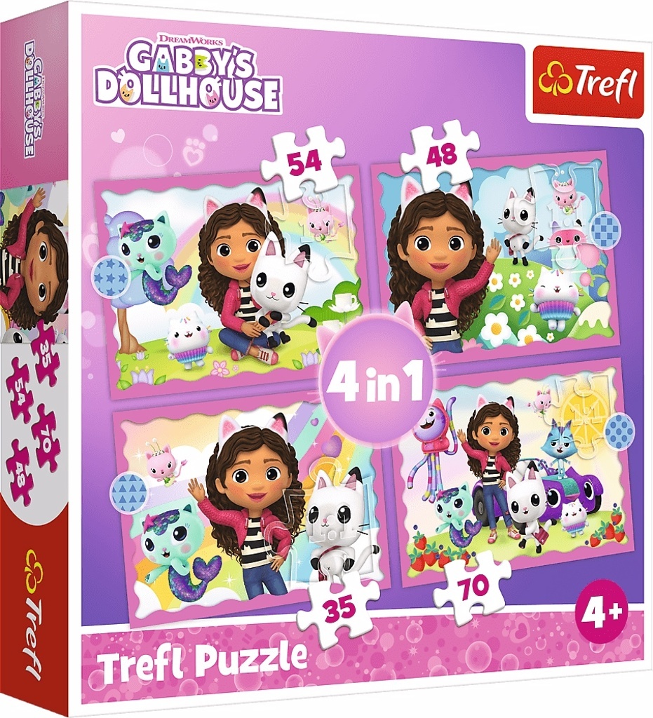 Puzzle Gábinin kouzelný domek 4v1