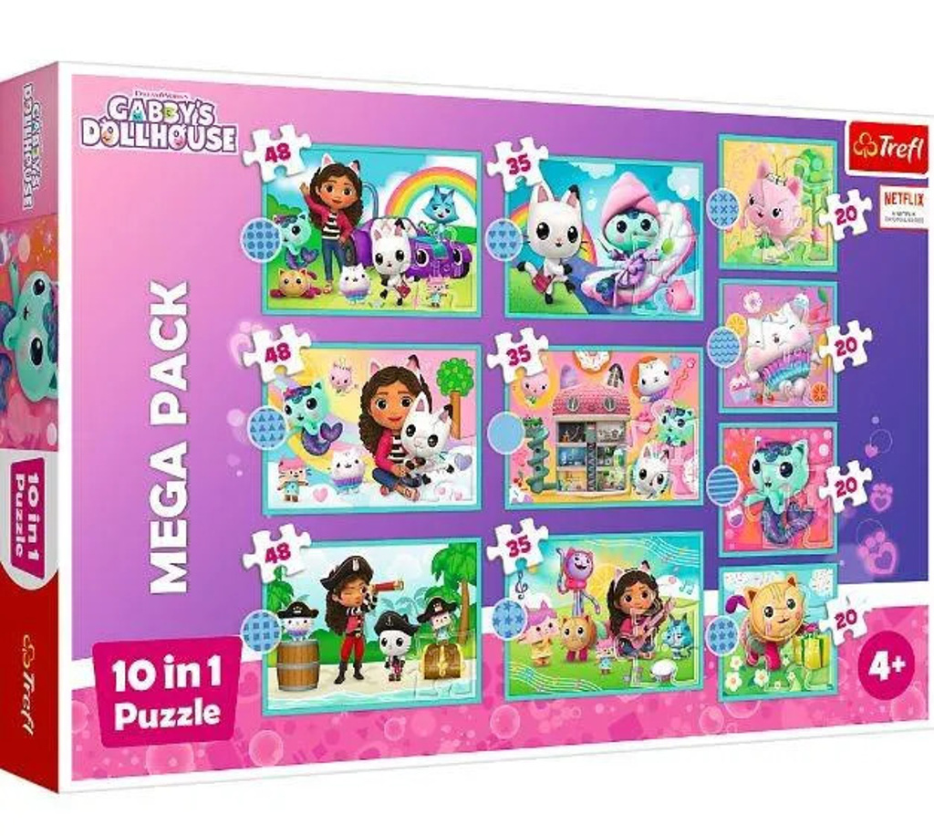 Puzzle Gábinin kouzelný domek MEGA PACK 10v1