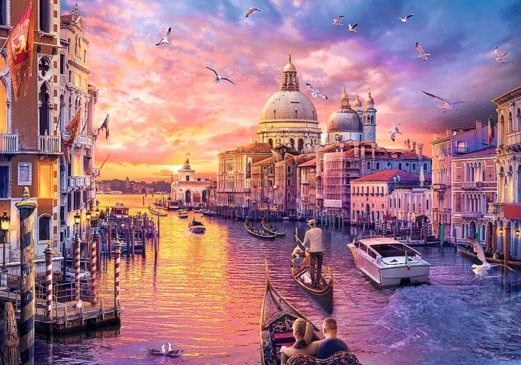 Puzzle Kouzlo Benátek 1000 dílků