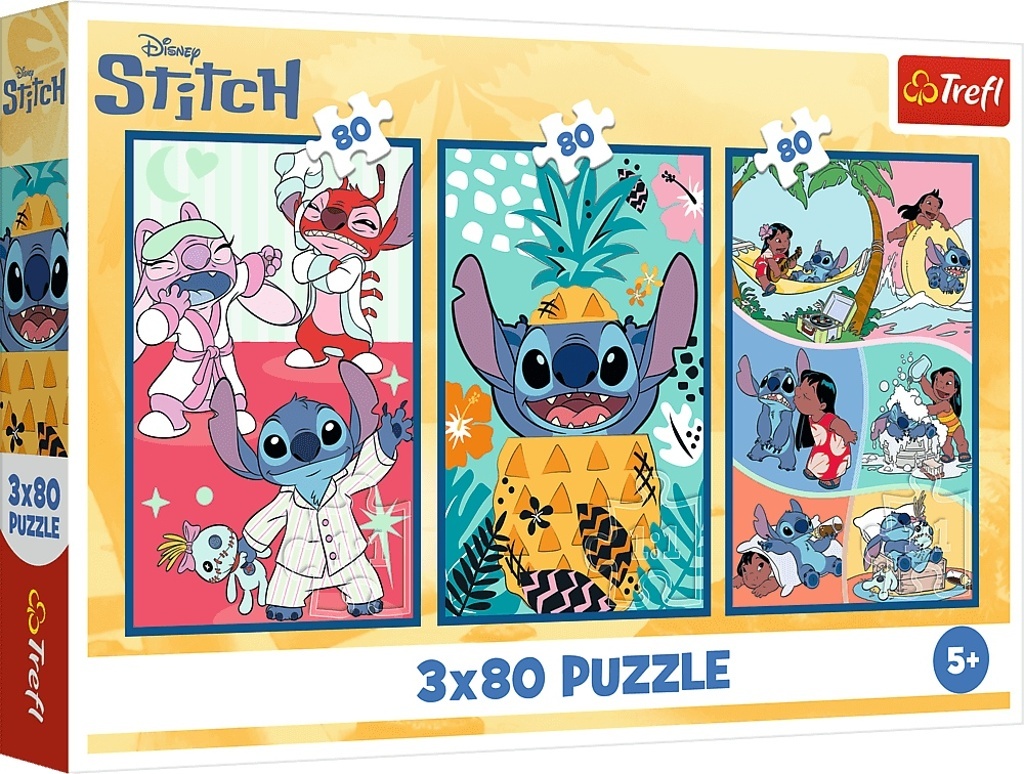 Puzzle Lilo & Stitch Svět Stitche 3x80 dílků