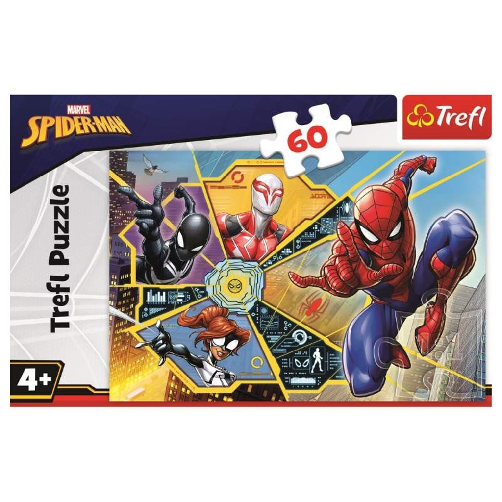 Puzzle Spiderman Na síti 60 dílků