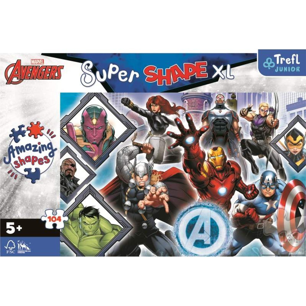 Puzzle Super Shape XL Avengers 104 dílků