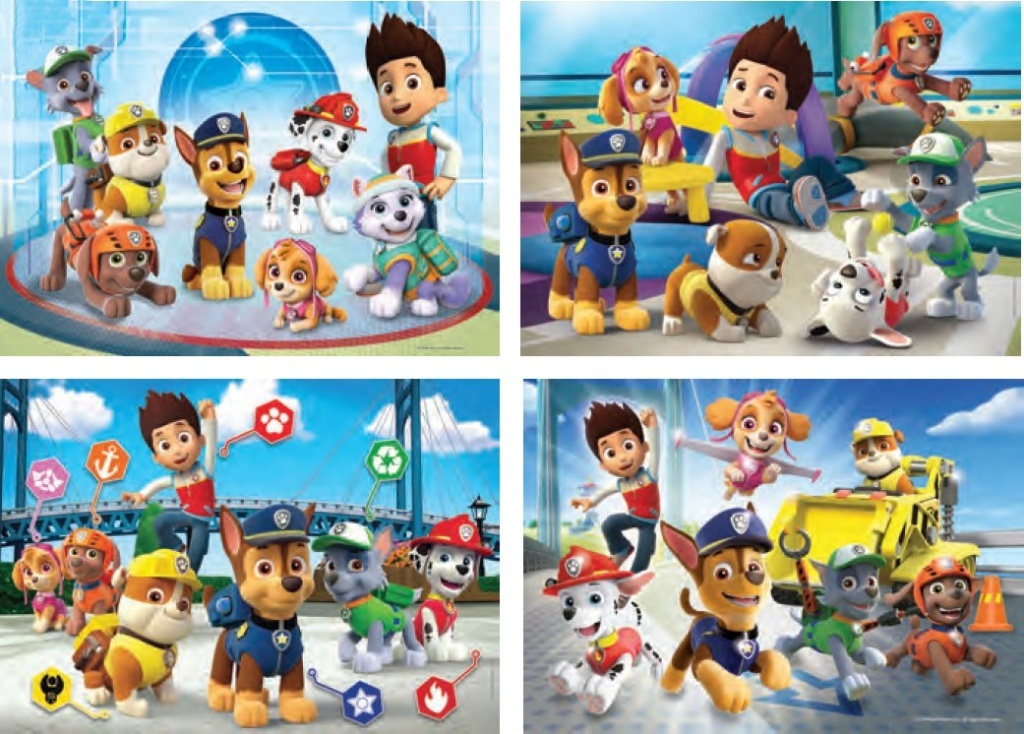 Puzzle Tlapková patrola 4v1