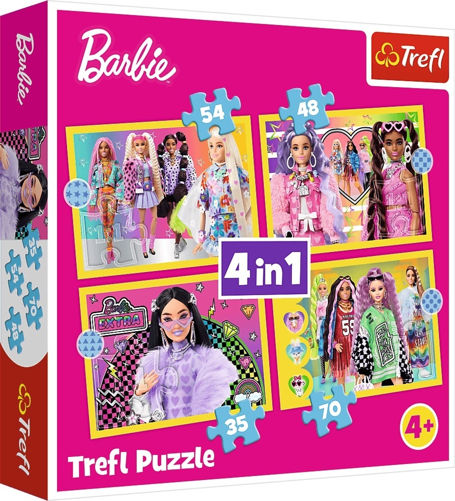 Puzzle Veselý svět Barbie 4v1