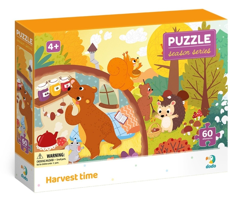 Puzzle Zvířata Čas sklizně 60 dílků