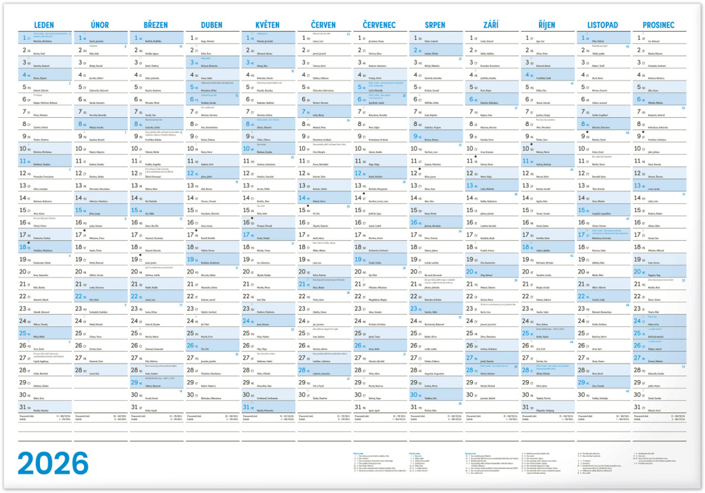 Roční kalendář 2026