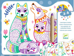 Rodiny z lesa: Magické vyfarbovanie farbičkou