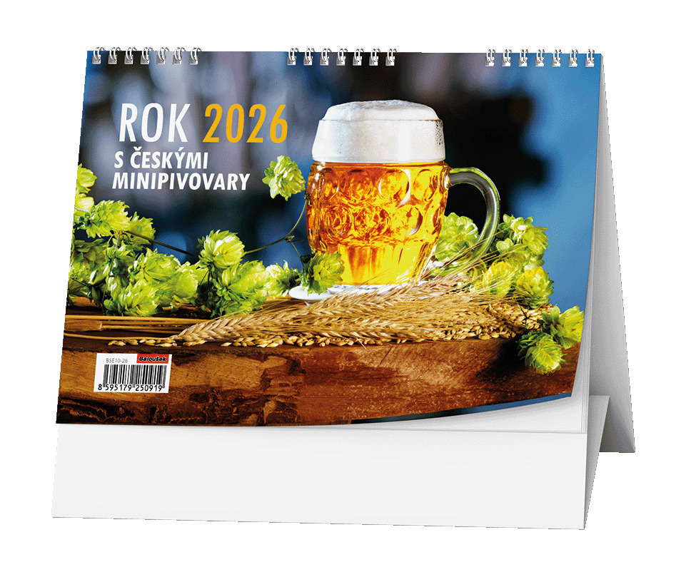 Rok 2026 s českými minipivovary - stolní kalendář