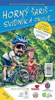 Ručne maľovaná cyklomapa Horný Šariš