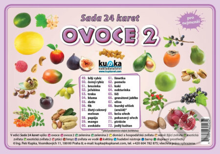 Sada 24 karet - ovoce 2