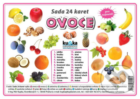 Sada 24 karet - ovoce