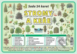 Sada 24 karet - stromy a keře