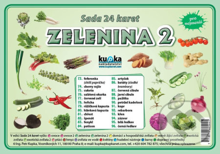 Sada 24 karet - Zelenina 2