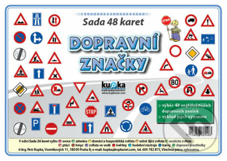 Sada 48 malých karet (A7) - dopravní značky