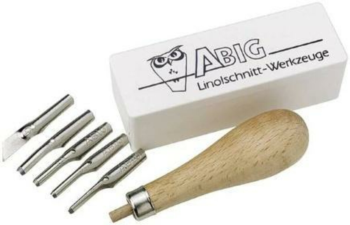 Sada rydel Abig s dřevěným držákem v krabičce