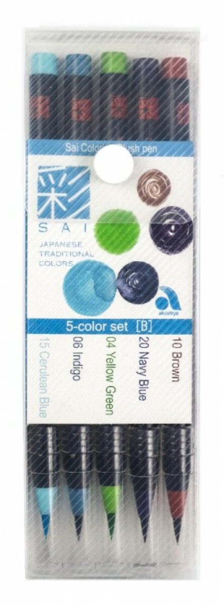 Sai akvarelové štětcové fixy B