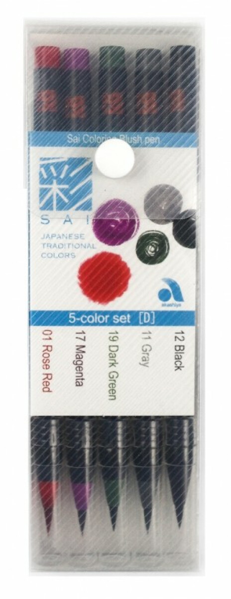 Sai akvarelové štětcové fixy D