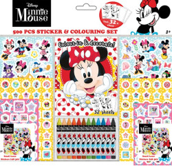 Samolepkový set s omalovánkami a voskovkami: Minnie - kniha z kategorie Omalovánky