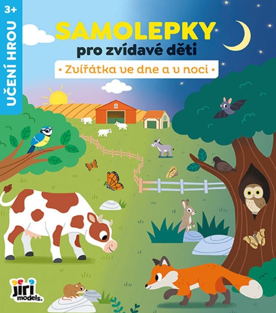 Samolepky pro zvídavé děti Zvířátka ve dne a v noci