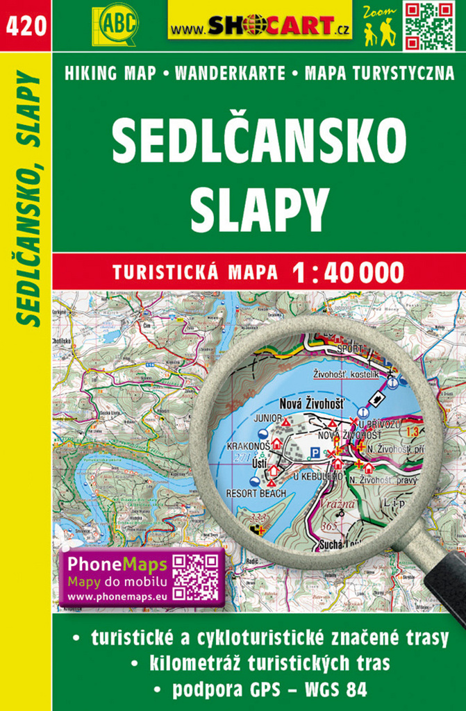 Sedlčansko, Slapy 1:40 000