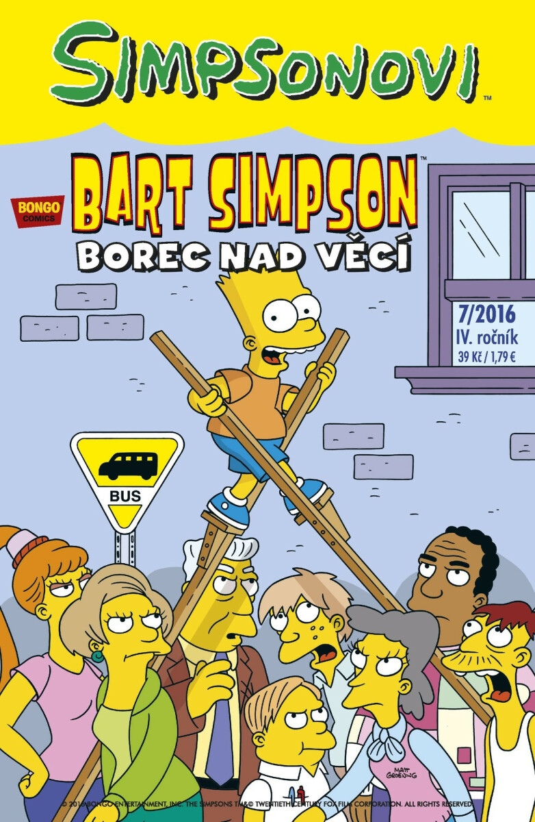 Simpsonovi - Bart Simpson 7/2016 - Borec nad věcí - Matt Groening