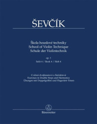Škola houslové techniky op. 1, sešit 4 (Cvičení dvojhmatová a flažoletová) - kniha z kategorie Hudba