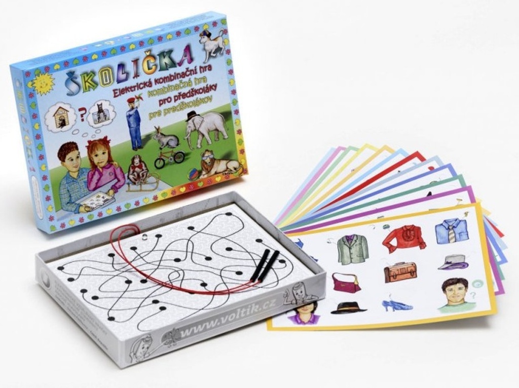 Školička společenská hra na baterie v krabici