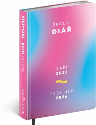 Školní diář Růžový (září 2025 - prosinec 2026)