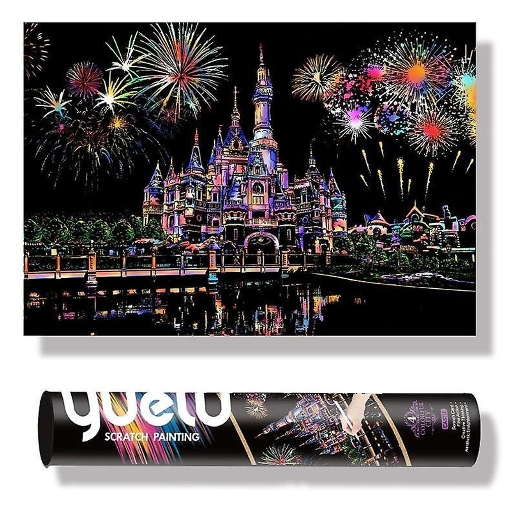 Škrábací obrázek barevný Disneyland