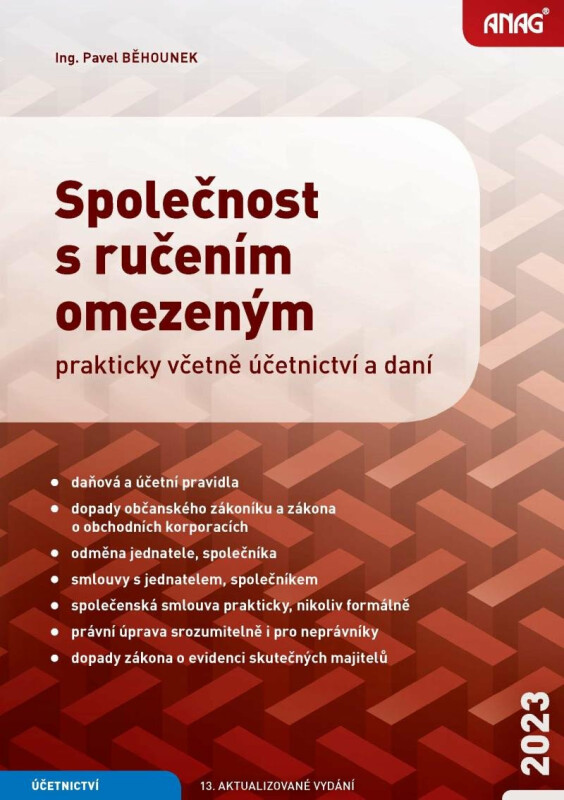 Společnost s ručením omezeným – prakticky včetně účetnictví a daní 2023 - Běhounek Pavel