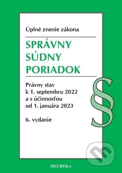 Správny súdny poriadok. Úzz, 6. vydanie, 9/2022