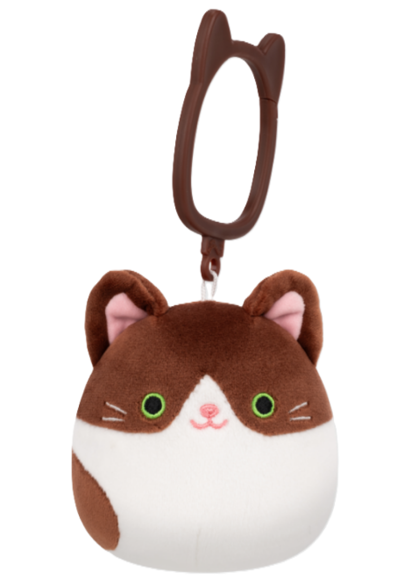 SQUISHMALLOWS Klíčenka Tmavě hnědá kočka