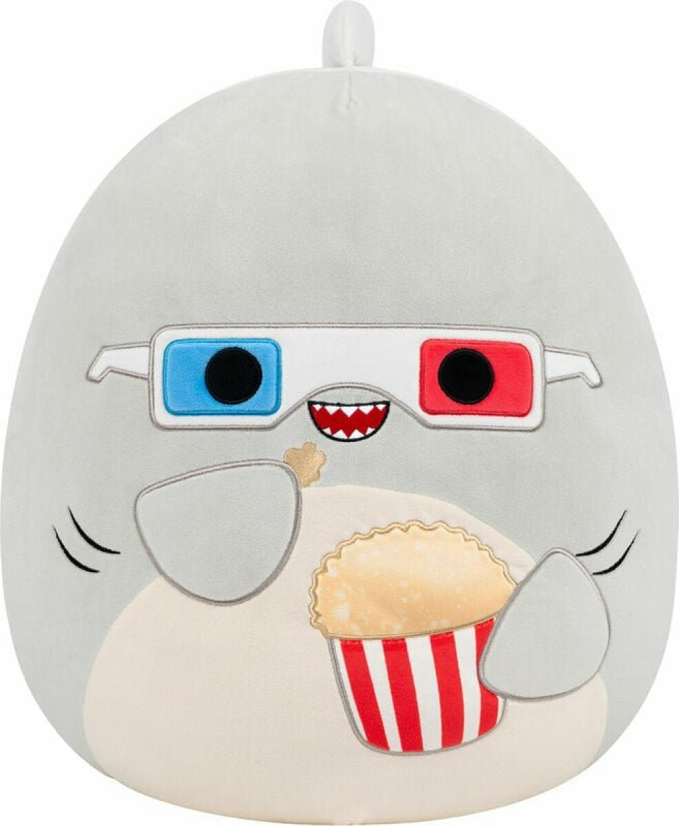 SQUISHMALLOWS Šedý žralok s popcornem