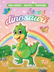 Šťastní dinosauři (Omalovánky, nálepky, panorama) - kniha z kategorie Samolepky