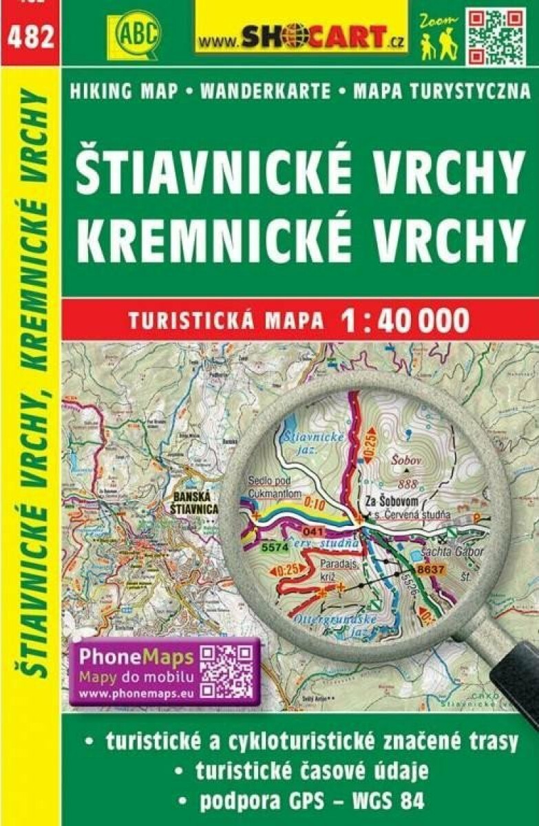 Štiavnické vrchy, Kremnické vrchy 1:40 000 (Turistická mapa 482)