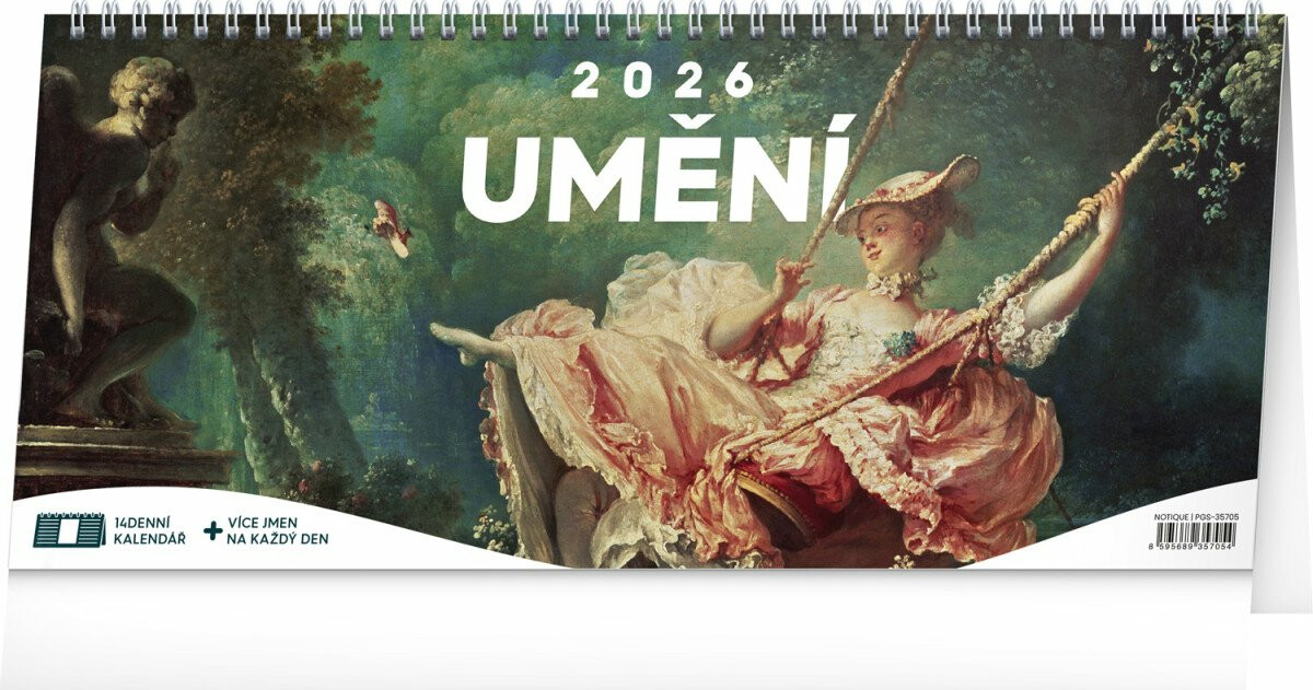 Stolní kalendář Umění 2026 - 14denní