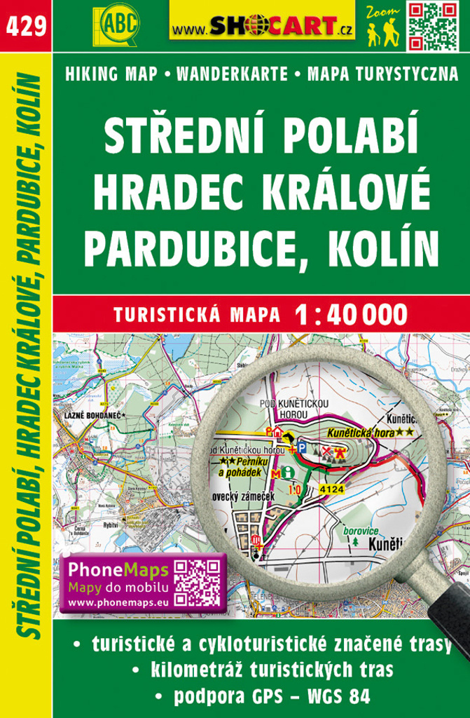 Střední Polabí, Hradec Králové, Pardubice, 1:40 000