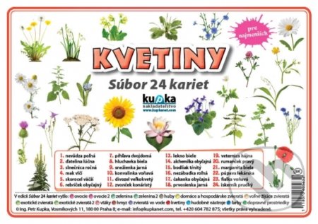 Súbor 24 kariet - Kvetiny