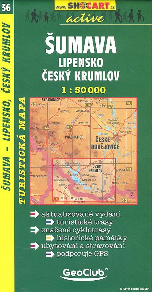 Šumava, Lipensko, Český Krumlov 1:50 000