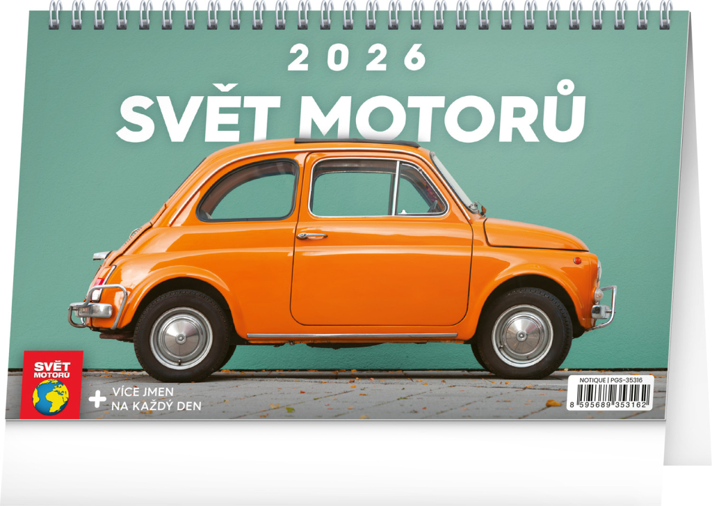 Svět motorů 2026 - stolní kalendář