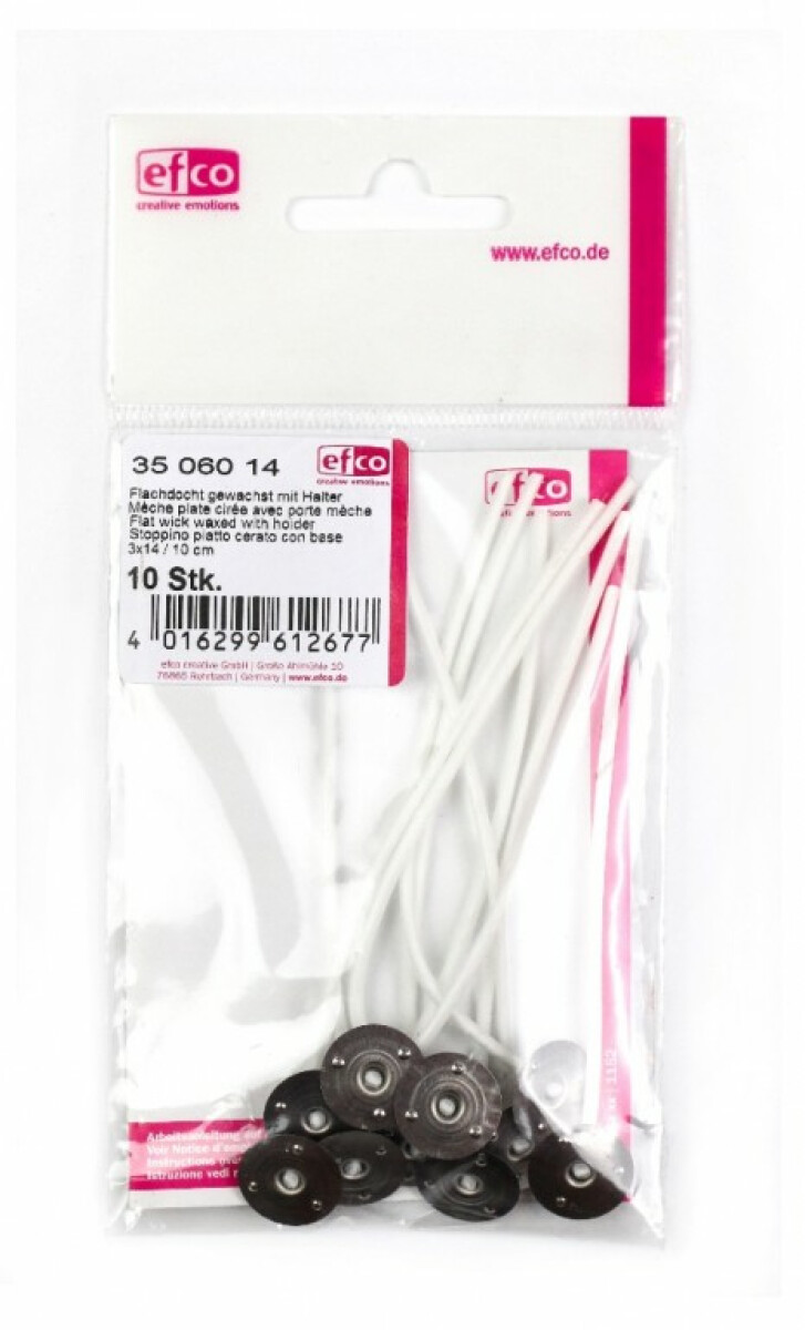 Svíčkové knoty s plíškem