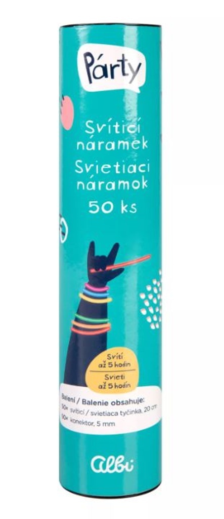 Svítící náramek v tubě 50 ks