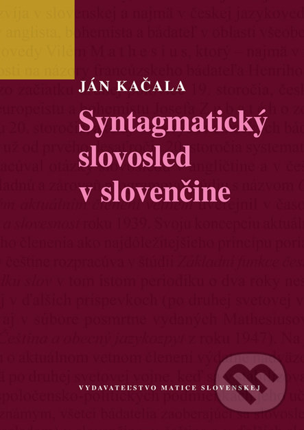 Syntagmatický slovosled v slovenčine