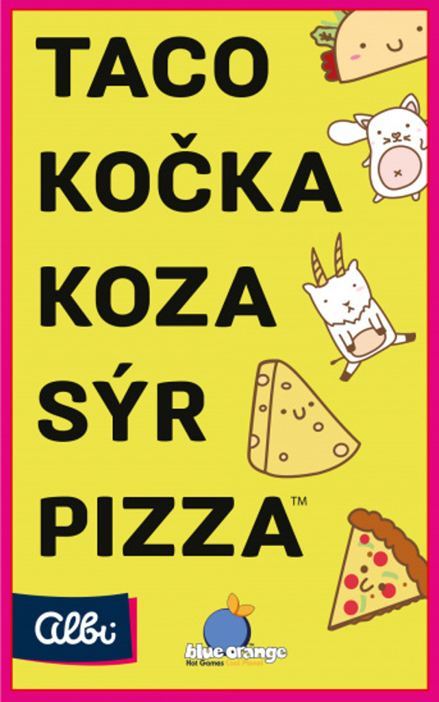 Taco, kočka, koza, sýr, pizza