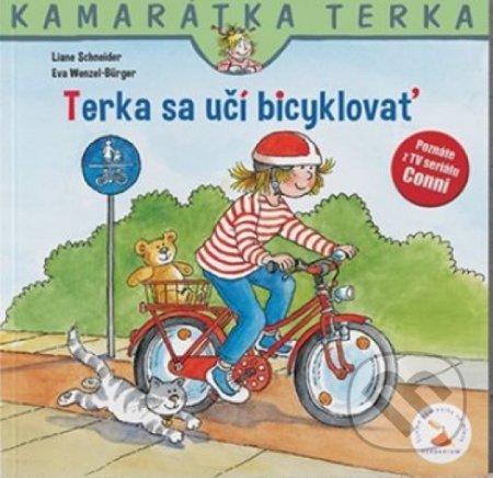 Terka sa učí bicyklovať